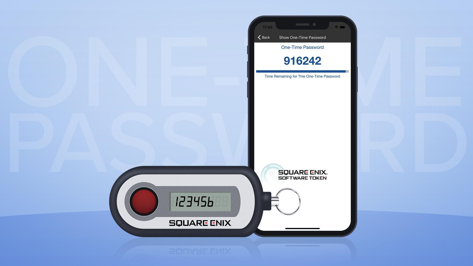 Digital drawing of the Security Token and a smartphone using the Software Token